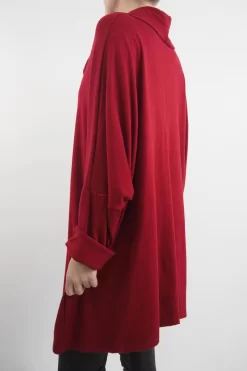 Made In Italy Chalet Super Slouch Cowl Knit Top Bordeaux -Fashion Women's Store made in italy chalet super slouch cowl knit top bordeaux03.jpg