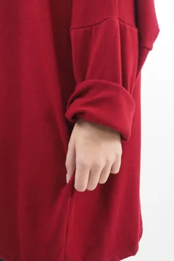 Made In Italy Chalet Super Slouch Cowl Knit Top Bordeaux -Fashion Women's Store made in italy chalet super slouch cowl knit top bordeaux04.jpg