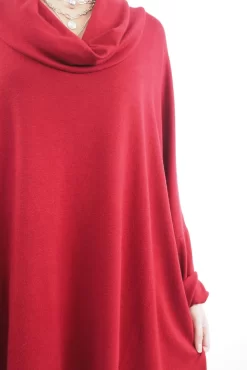 Made In Italy Chalet Super Slouch Cowl Knit Top Bordeaux -Fashion Women's Store made in italy chalet super slouch cowl knit top bordeaux06.jpg