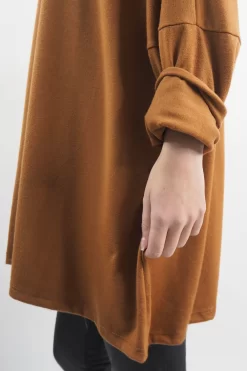 Made In Italy Chalet Super Slouch Cowl Knit Top Chestnut -Fashion Women's Store made in italy chalet super slouch cowl knit top chestnut04.jpg