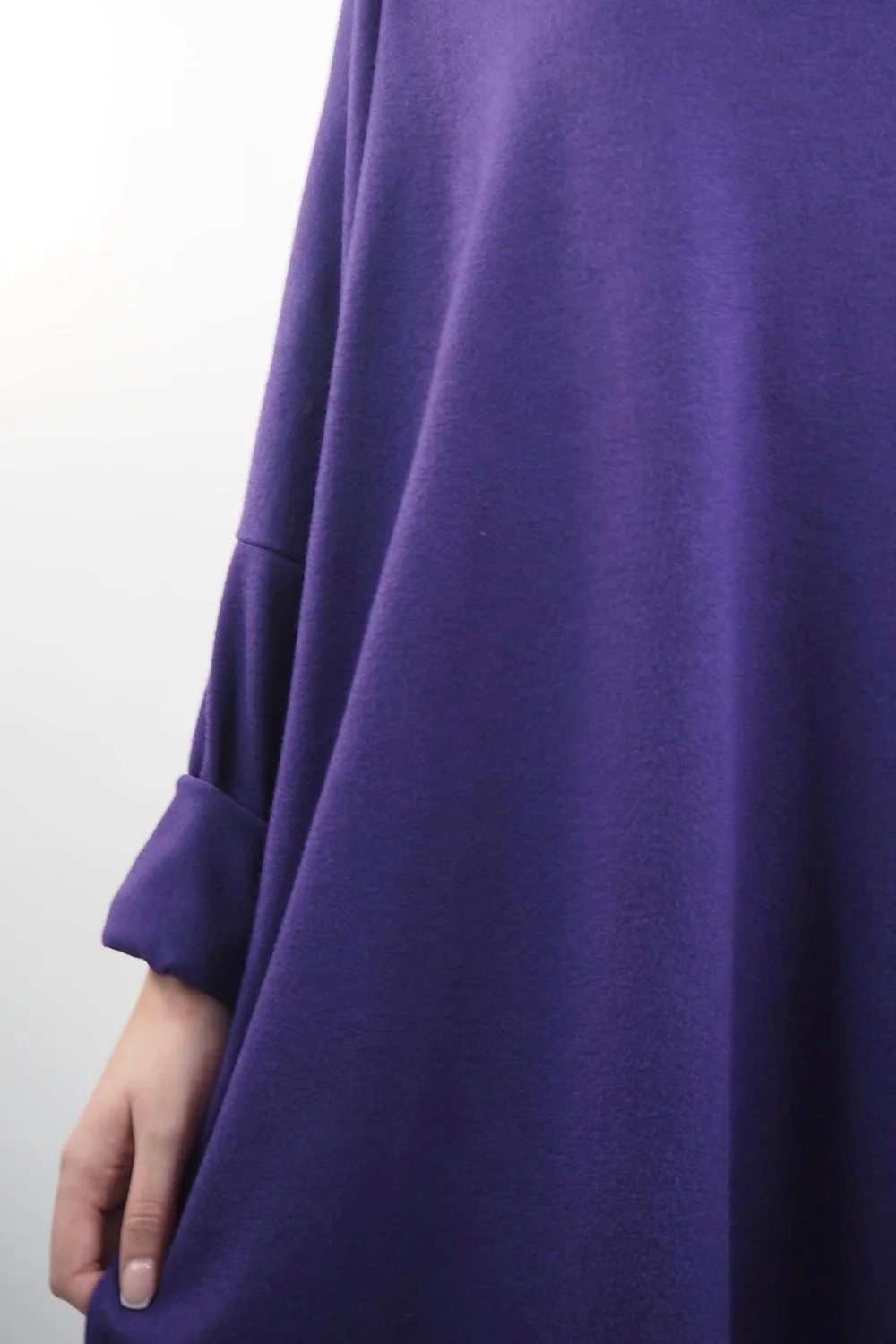 Made In Italy Chalet Super Slouch Cowl Knit Top Deep Purple 8 Made In Italy Chalet Super Slouch Cowl Knit Top Deep Purple - Image 6