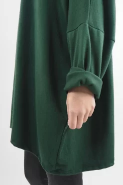 Made In Italy Chalet Super Slouch Cowl Knit Top Forest -Fashion Women's Store made in italy chalet super slouch cowl knit top forest04.jpg