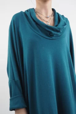 Made In Italy Chalet Super Slouch Cowl Knit Top Prussian -Fashion Women's Store made in italy chalet super slouch cowl knit top prussian04.jpg