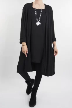 Made In Italy Chalet When 2 Become 1 Dress Black -Fashion Women's Store made in italy chalet when 2 become 1 tunic black.jpg