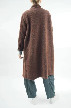 Made In Italy Chevron Blanket Coat Chestnut -Fashion Women's Store made in italy chevron blanket coat rust 3.jpg