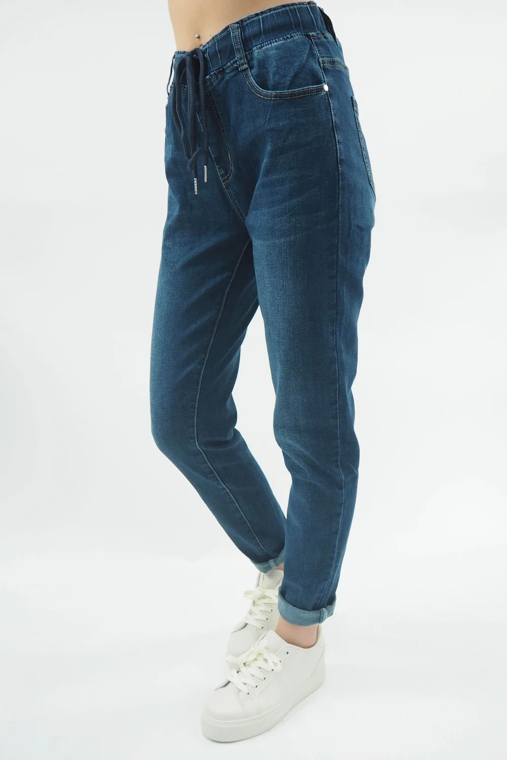 Made In Italy Classic Athleisure Jean Dark Denim 4 Made In Italy Classic Athleisure Jean Dark Denim - Image 2