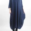 Made In Italy Classic Long Sleeve Parachute Maxi Dress Navy / 2 Made In Italy Classic Long Sleeve Parachute Maxi Dress Navy / -Fashion Women's Store made in italy classic long sleeve parachute maxi dress navy00.jpg