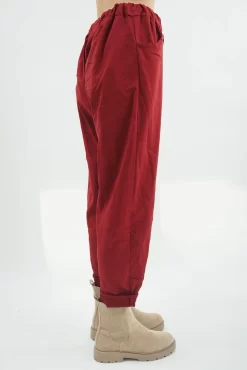 Made In Italy Classic Magic Trouser Winter Berry -Fashion Women's Store made in italy classic magic trouser red berry03.jpg