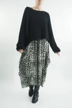 Made In Italy Classic Parachute Dress Mixed Animal Khaki 11 Made In Italy Classic Parachute Dress Mixed Animal Khaki -Fashion Women's Store made in italy classic parachute dress mixed animal khaki 5.jpg