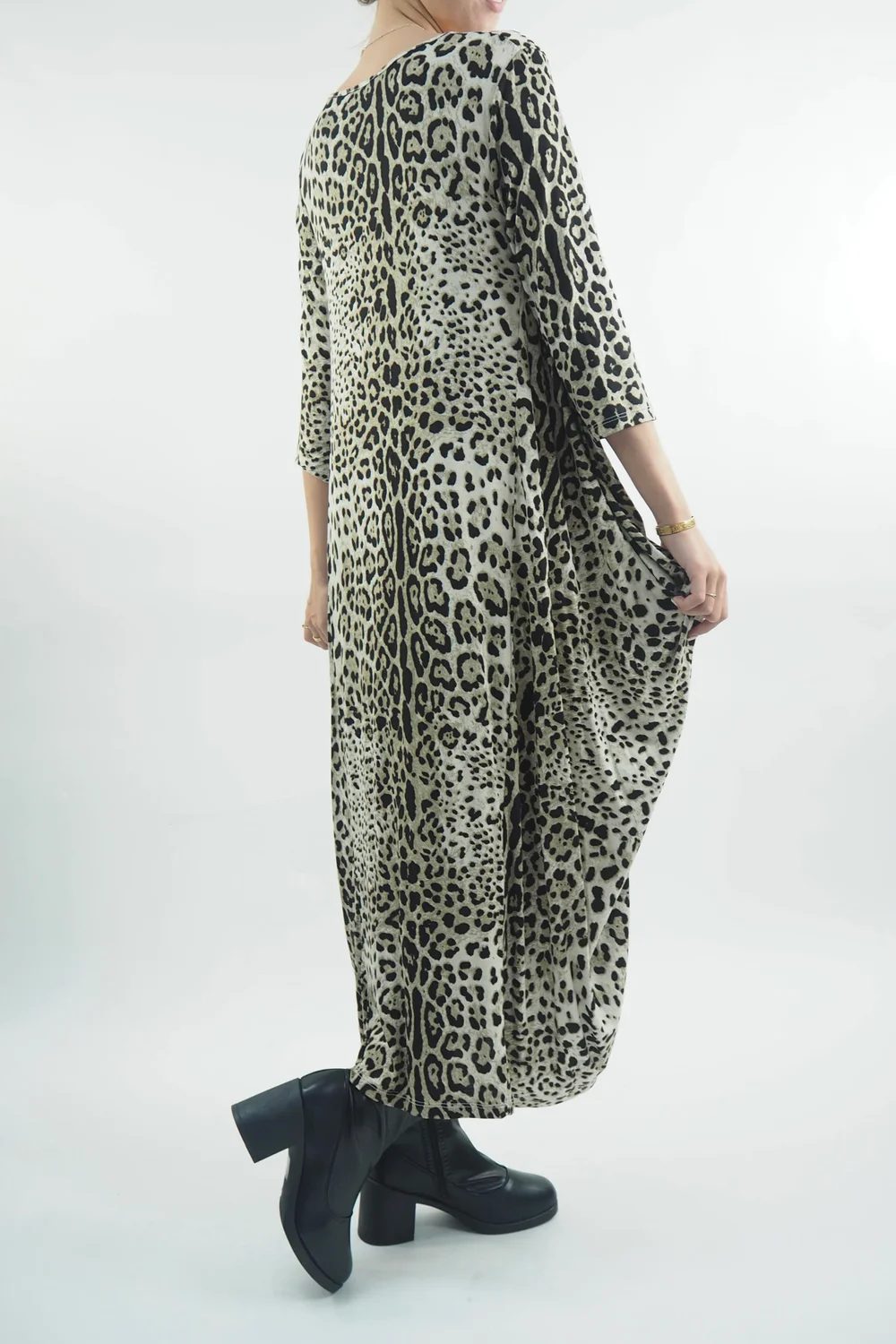 Made In Italy Classic Parachute Dress Mixed Animal Natural 4 Made In Italy Classic Parachute Dress Mixed Animal Natural - Image 2