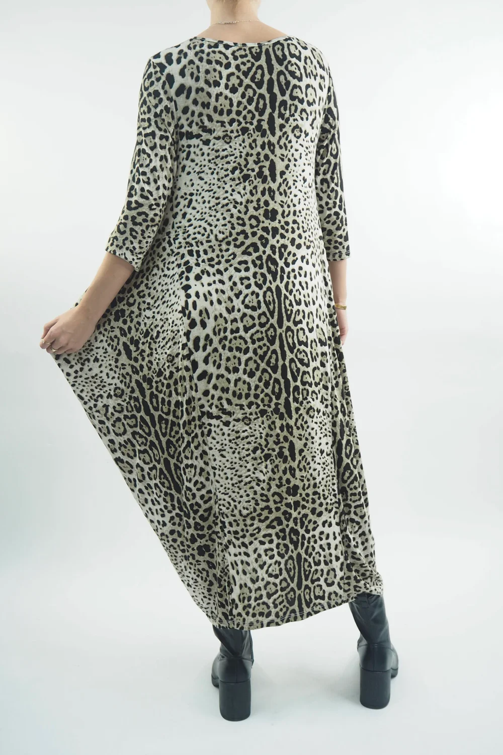 Made In Italy Classic Parachute Dress Mixed Animal Natural 5 Made In Italy Classic Parachute Dress Mixed Animal Natural - Image 3