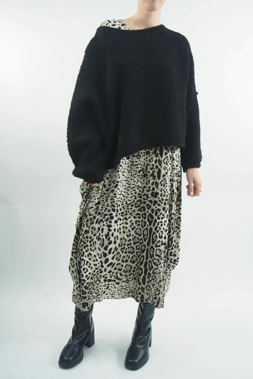 Made In Italy Classic Parachute Dress Mixed Animal Natural 6 Made In Italy Classic Parachute Dress Mixed Animal Natural - Image 4