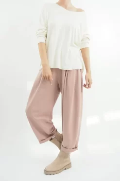 Made In Italy Classic Super Soft Fine Knit Top Winter White 9 Made In Italy Classic Super Soft Fine Knit Top Winter White -Fashion Women's Store made in italy classic super soft fine knit ecru04.jpg