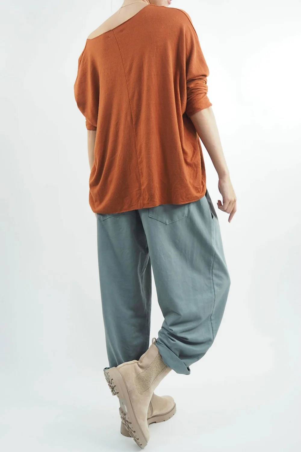 Made In Italy Classic Super Soft Fine Knit Top Saffron 4 Made In Italy Classic Super Soft Fine Knit Top Saffron - Image 2