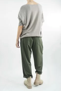 Made In Italy Classic Super Soft Ribbed Fine Knit Top Mocha -Fashion Women's Store made in italy classic super soft ribbed fine knit mocha03.jpg