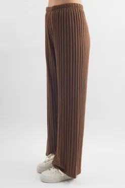 Made In Italy Classic Super Soft Ribbed Fine Knit Pant Chestnut -Fashion Women's Store made in italy classic super soft ribbed fine knit pant chestnut 2.jpg