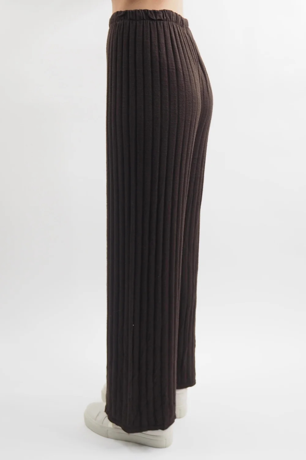 Made In Italy Classic Super Soft Ribbed Fine Knit Pant Cocoa 6 Made In Italy Classic Super Soft Ribbed Fine Knit Pant Cocoa - Image 4