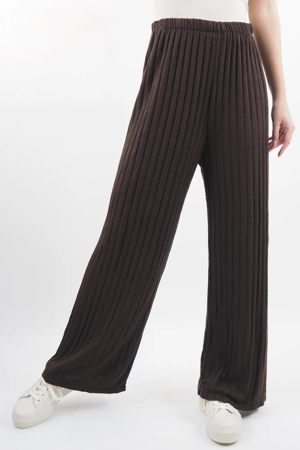 Made In Italy Classic Super Soft Ribbed Fine Knit Pant Cocoa 3 Made In Italy Classic Super Soft Ribbed Fine Knit Pant Cocoa