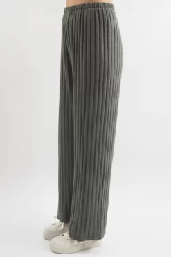 Made In Italy Classic Super Soft Ribbed Fine Knit Pant Khaki -Fashion Women's Store made in italy classic super soft ribbed fine knit pant khaki 2.jpg