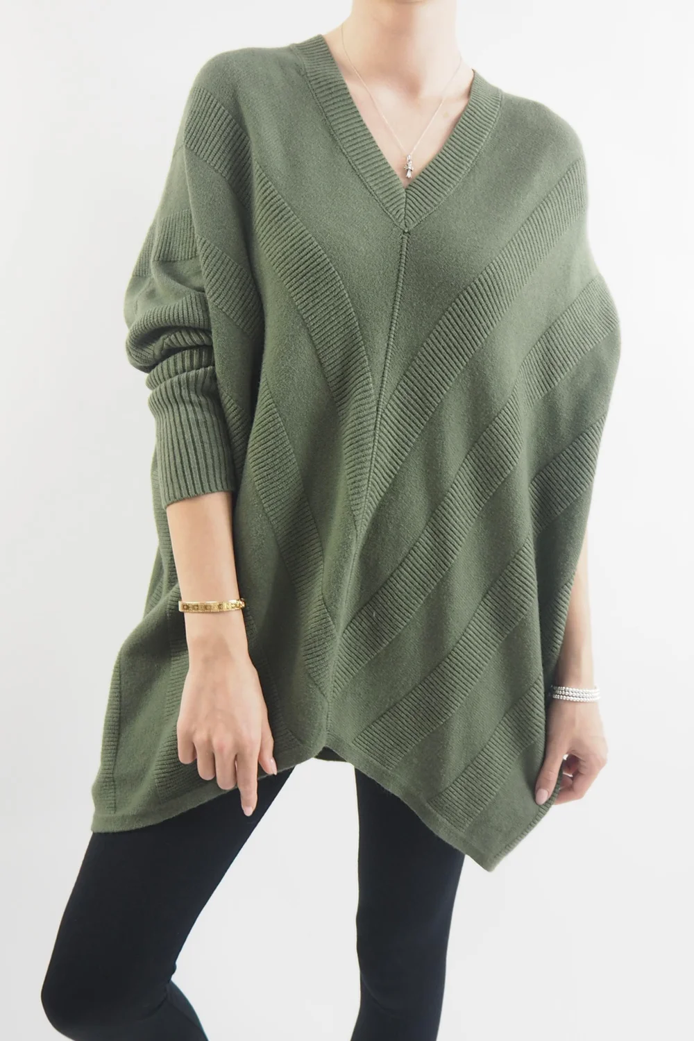 Made In Italy Conrad Chevron Archie Knit Top Khaki 3 Made In Italy Conrad Chevron Archie Knit Top Khaki