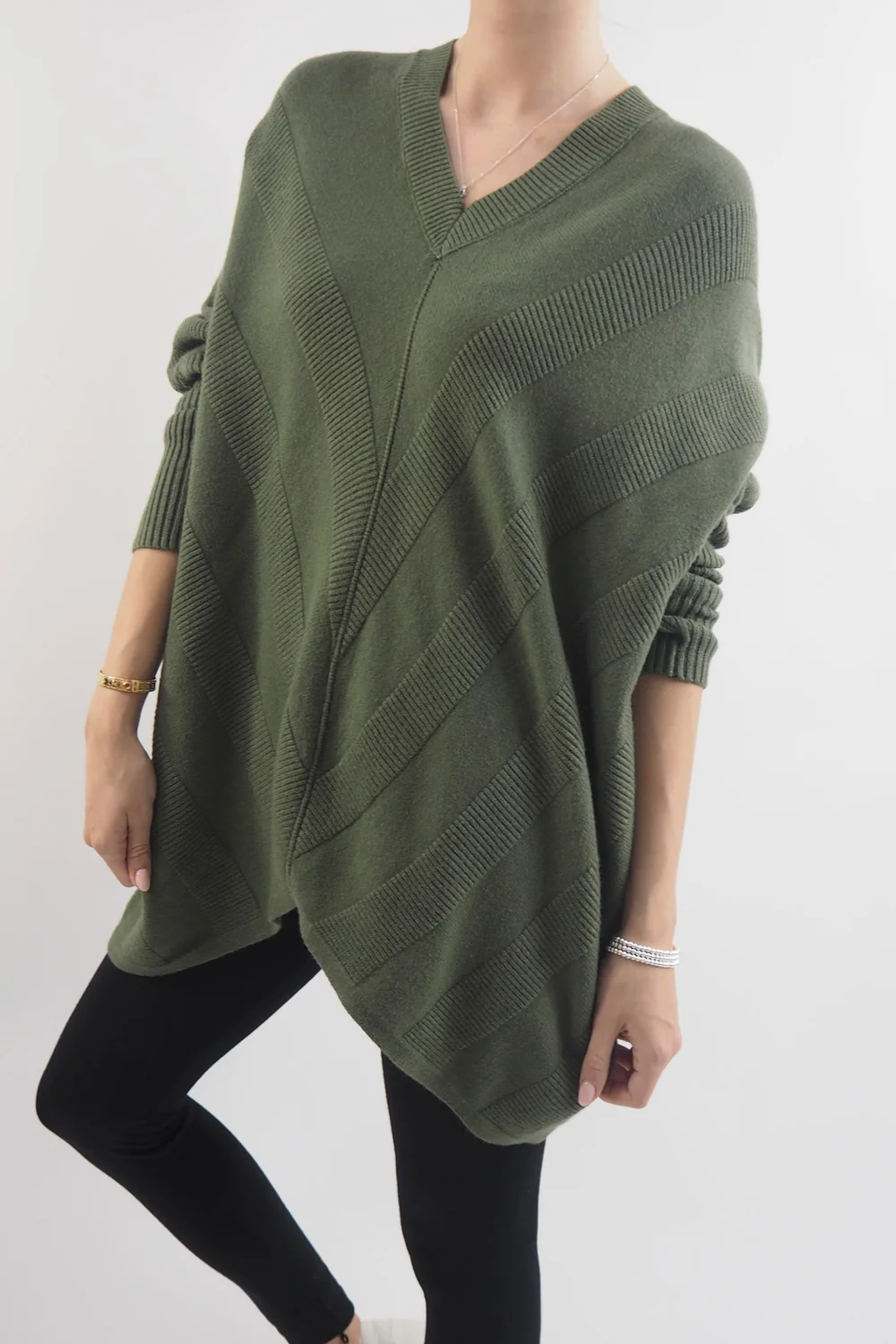 Made In Italy Conrad Chevron Archie Knit Top Khaki 6 Made In Italy Conrad Chevron Archie Knit Top Khaki - Image 4