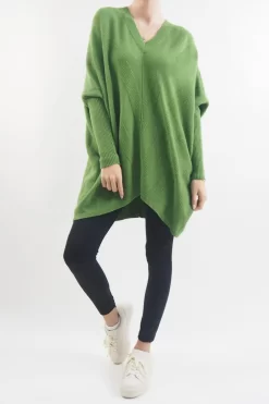 Made In Italy Conrad Chevron Archie Knit Top Matcha -Fashion Women's Store made in italy conrad chevron archie knit top matcha 2.jpg