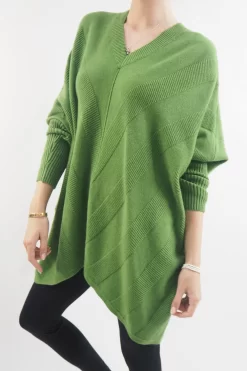 Made In Italy Conrad Chevron Archie Knit Top Matcha -Fashion Women's Store made in italy conrad chevron archie knit top matcha 3.jpg