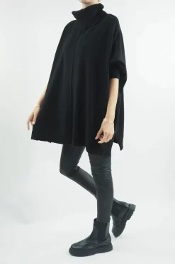 Made In Italy Conrad Classic Blanket Knit Top Black -Fashion Women's Store made in italy conrad classic blanket knit black04.jpg