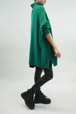 Made In Italy Conrad Classic Blanket Knit Top Emerald 8 Made In Italy Conrad Classic Blanket Knit Top Emerald -Fashion Women's Store made in italy conrad classic blanket knit emerald 3.jpg