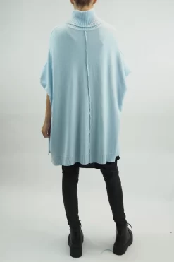 Made In Italy Conrad Classic Blanket Knit Top Ice Blue -Fashion Women's Store made in italy conrad classic blanket knit ice blue 3.jpg