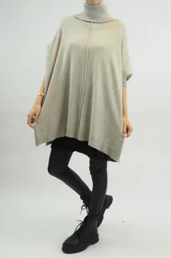 Made In Italy Conrad Classic Blanket Knit Top Oatmeal -Fashion Women's Store made in italy conrad classic blanket knit oatmeal 4.jpg