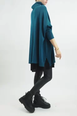 Made In Italy Conrad Classic Blanket Knit Top Prussian -Fashion Women's Store made in italy conrad classic blanket knit prussian 2.jpg