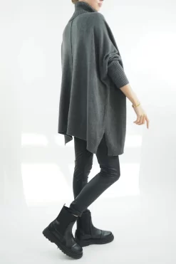 Made In Italy Conrad Classic Blanket Knit Top Shadow Grey Marl 7 Made In Italy Conrad Classic Blanket Knit Top Shadow Grey Marl -Fashion Women's Store made in italy conrad classic blanket knit shadow marl2.jpg