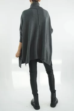 Made In Italy Conrad Classic Blanket Knit Top Shadow Grey Marl 8 Made In Italy Conrad Classic Blanket Knit Top Shadow Grey Marl -Fashion Women's Store made in italy conrad classic blanket knit shadow marl3.jpg