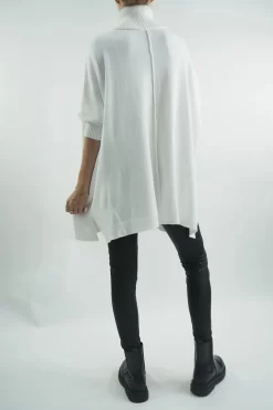 Made In Italy Conrad Classic Blanket Knit Top Winter White -Fashion Women's Store made in italy conrad classic blanket knit winter white03.jpg