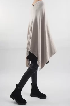 Made In Italy Conrad Seam Back Poncho Stone -Fashion Women's Store made in italy conrad seam back poncho stone2003.jpg
