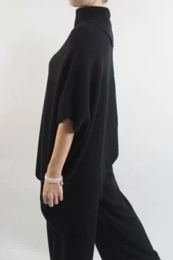 Made In Italy Conrad Tilt Knit Top Black -Fashion Women's Store made in italy conrad tilt knit top black 3.jpg