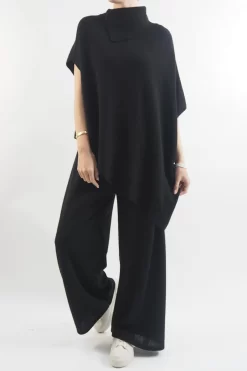 Made In Italy Conrad Tilt Knit Top Black -Fashion Women's Store made in italy conrad tilt knit top black 5.jpg