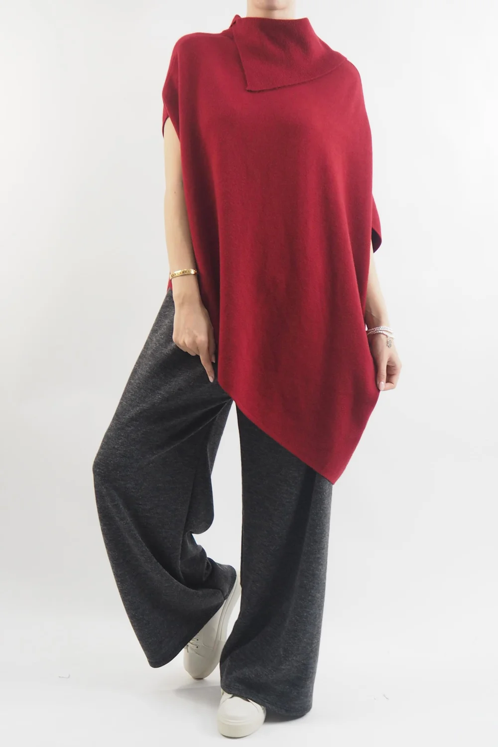 Made In Italy Conrad Tilt Knit Top Bordeaux 7 Made In Italy Conrad Tilt Knit Top Bordeaux - Image 5