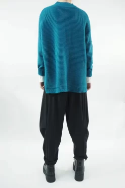 Made In Italy Conrad Turtle Ribby Knit Top Prussian -Fashion Women's Store made in italy conrad turtle ribby knit prussian03.jpg