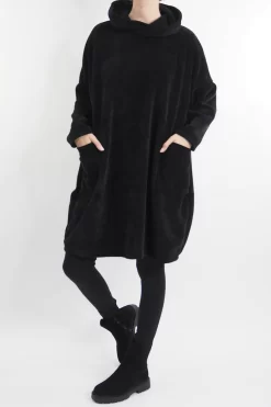 Made In Italy Dusk Pocketed Cowl Tunic Black 9 Made In Italy Dusk Pocketed Cowl Tunic Black -Fashion Women's Store made in italy dusk pocketed cowl tunic black4.jpg