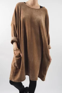 Made In Italy Dusk Sac Tunic Camel -Fashion Women's Store made in italy dusk sac tunic camel 4.jpg