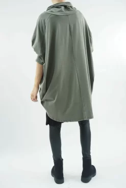 Made In Italy Edit Bubble Cowl Khaki -Fashion Women's Store made in italy edit bubble cowl khaki03.jpg