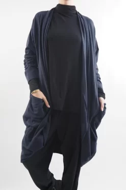 Made In Italy Edit Sloppy Jo Cocoon Cardigan Ink