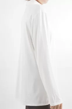 Made In Italy Fine Jersey Polo Neck Top Ecru -Fashion Women's Store made in italy fine jersey polo neck top ecru12.jpg