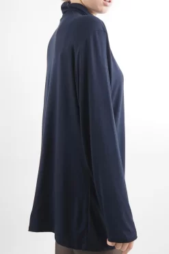 Made In Italy Fine Jersey Polo Neck Top Navy 6 Made In Italy Fine Jersey Polo Neck Top Navy -Fashion Women's Store made in italy fine jersey polo neck top navy12.jpg