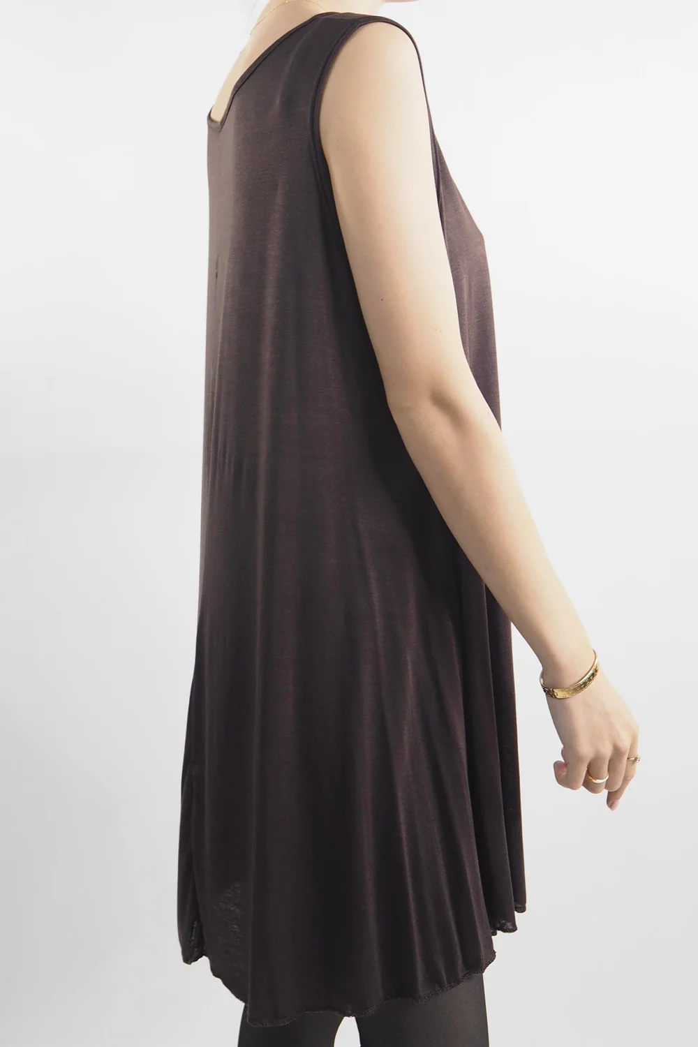 Made In Italy Fine Jersey Swing Vest Brown 4 Made In Italy Fine Jersey Swing Vest Brown - Image 2