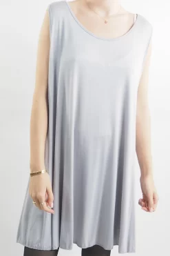 Made In Italy Fine Jersey Swing Vest Dove