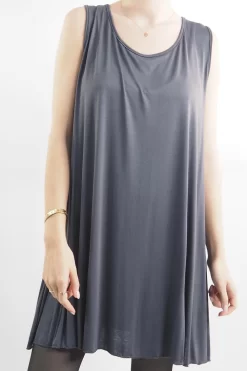 Made In Italy Fine Jersey Swing Vest Graphite