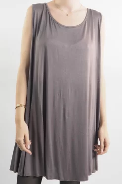 Made In Italy Fine Jersey Swing Vest Mocha